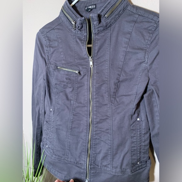 Express gray zip up jacket. Size XS. - Picture 5 of 10